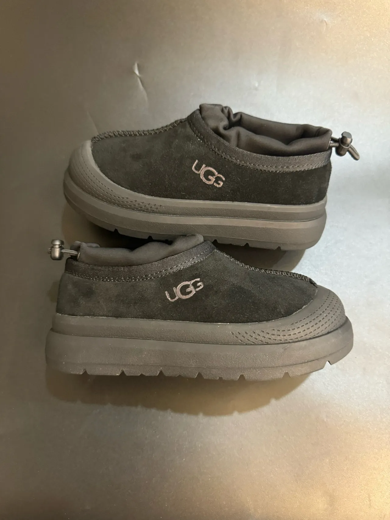 UGG Tasman Bege Branco Slip-On Plataforma Sola Sapatos Casuais 22