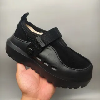 UGG Tasman Negro Suela de plataforma gruesa Ante superior Zapatos casuales