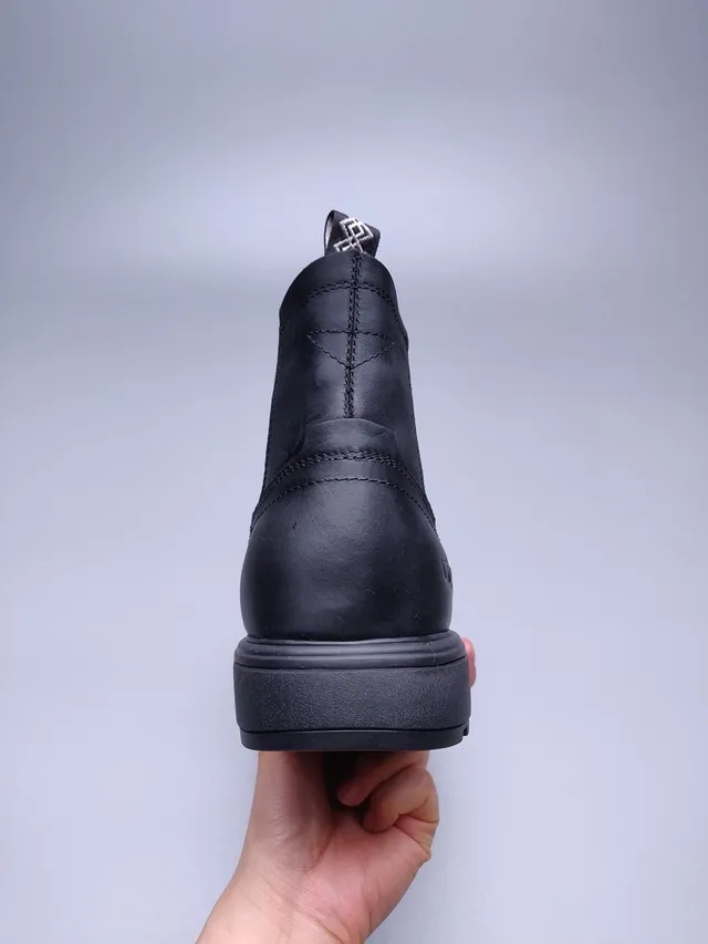 UGG Tasman Black Leather Chelsea Boots 10