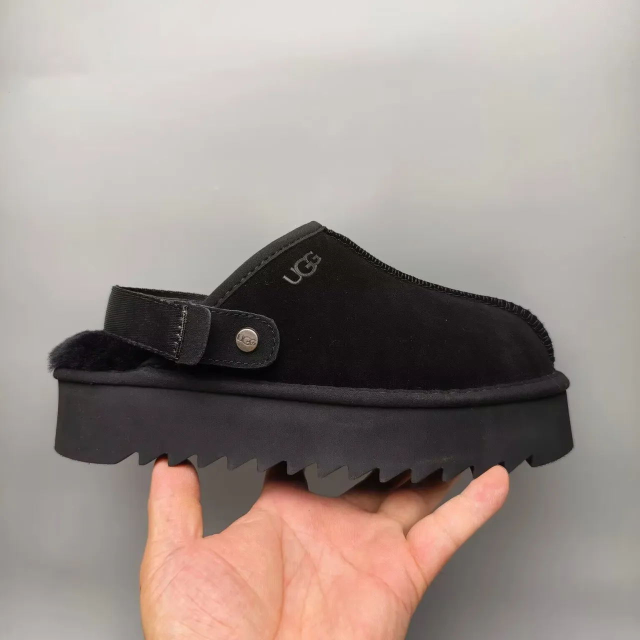UGG Tasman Black Platform Slipper 5