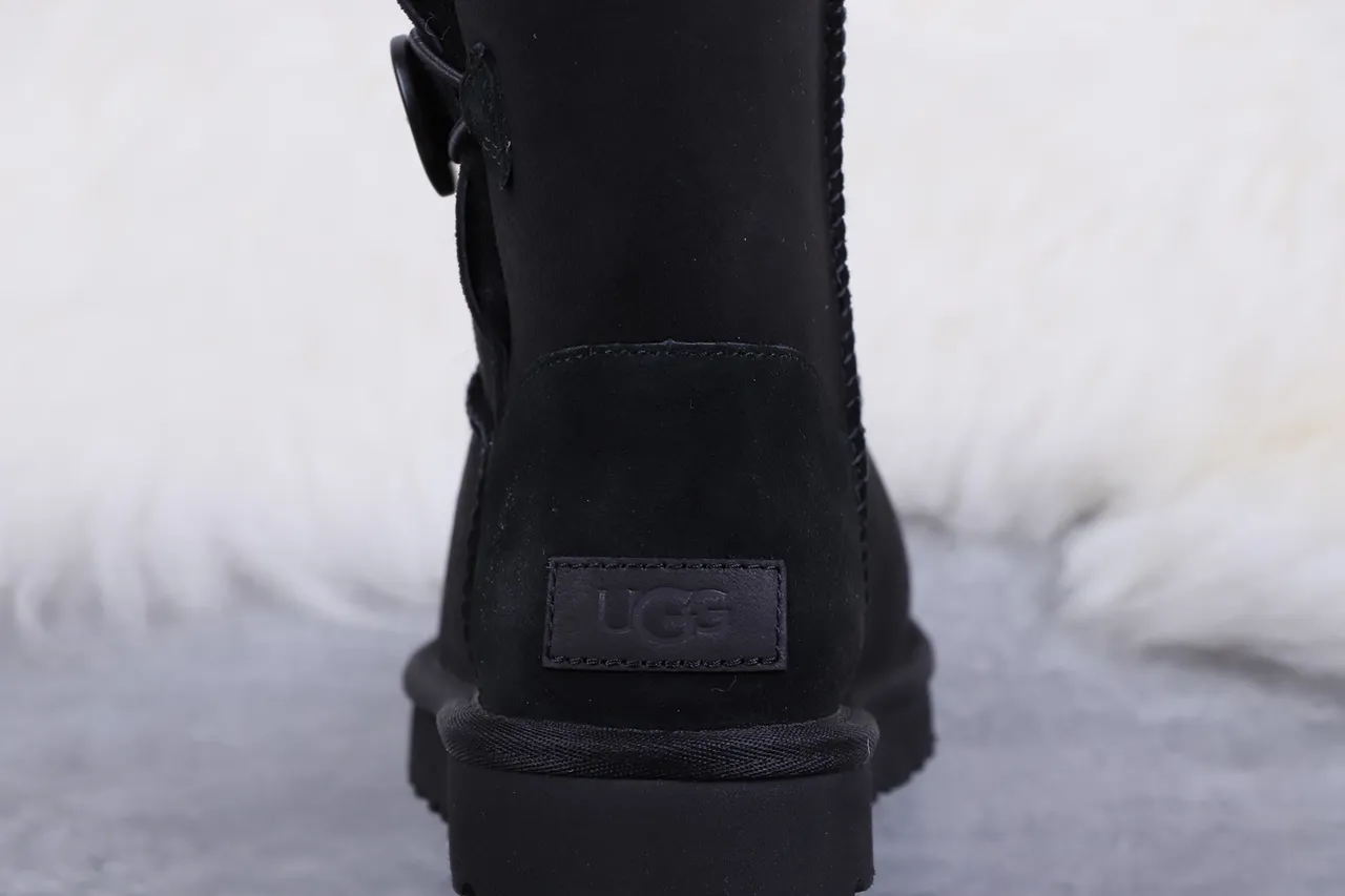 UGG Tasman Black Shearling-Lined Snow Boots 5