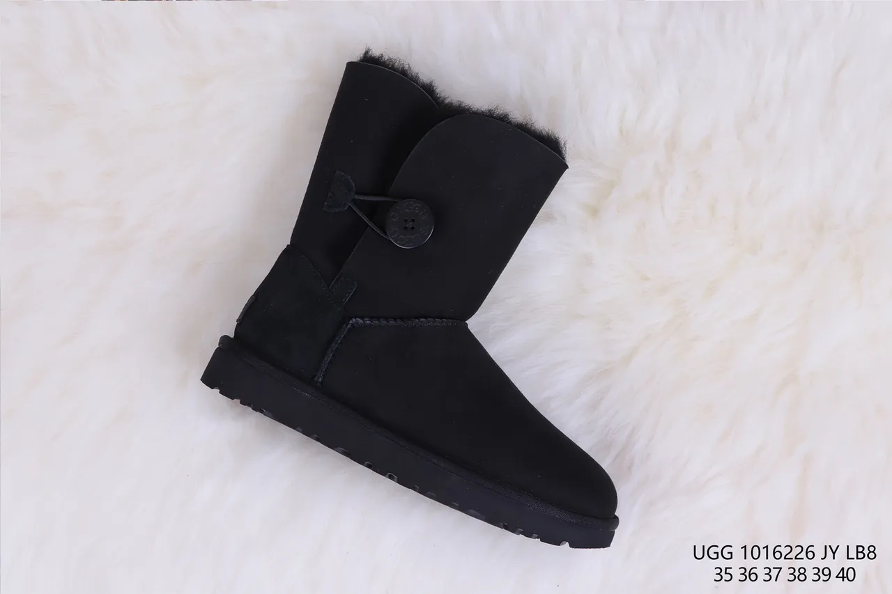 UGG Tasman Black Shearling-Lined Snow Boots 6