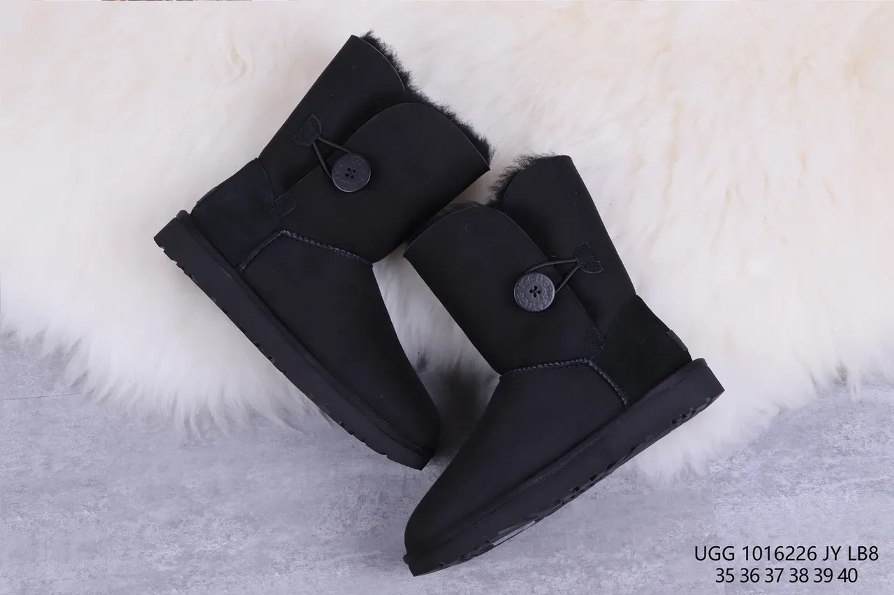UGG Tasman Black Shearling-Lined Snow Boots 7