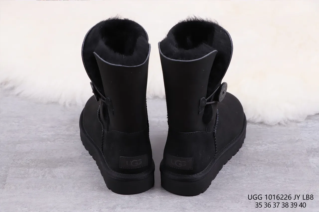 UGG Tasman Black Shearling-Lined Snow Boots 8