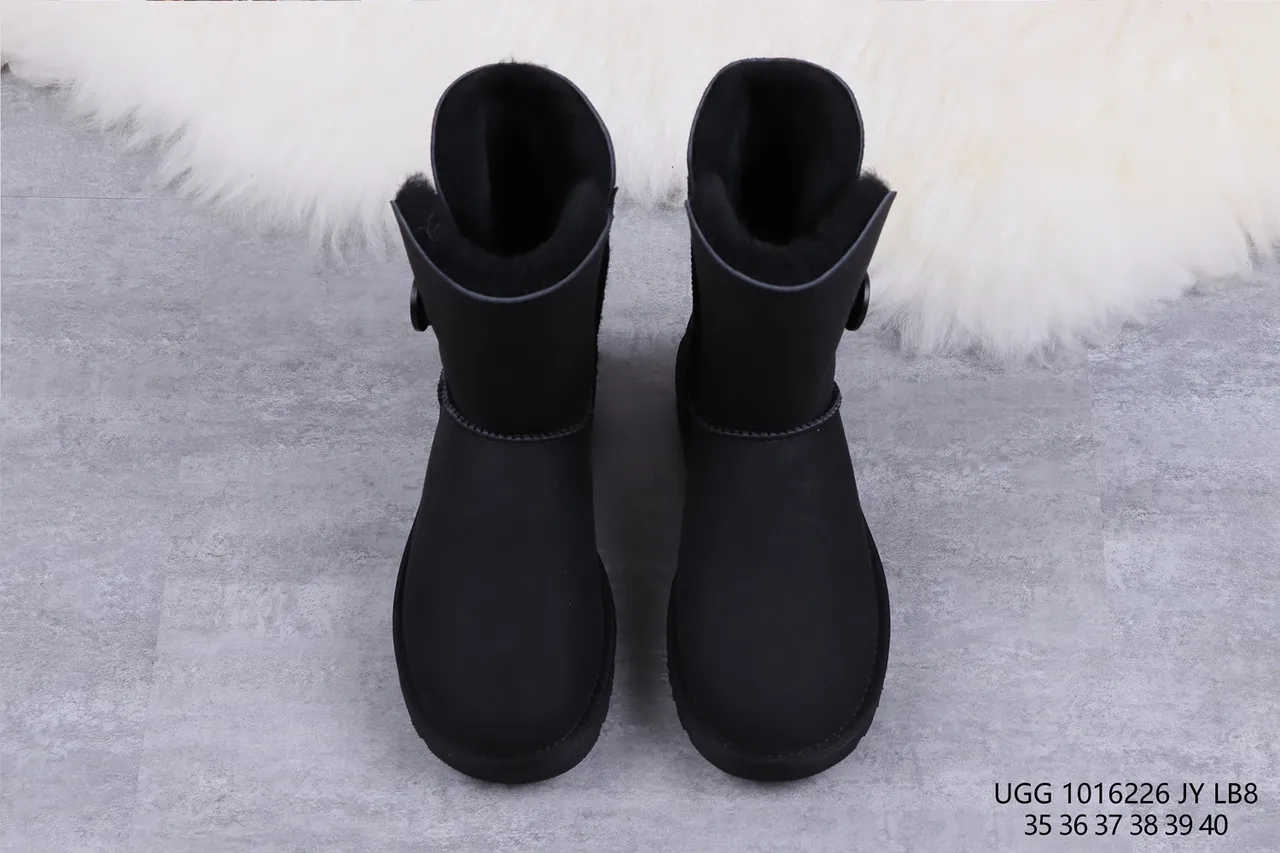 UGG Tasman Black Shearling-Lined Snow Boots 9