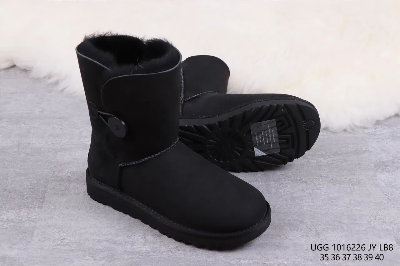 UGG Tasman Black Shearling-Lined Snow Boots 10