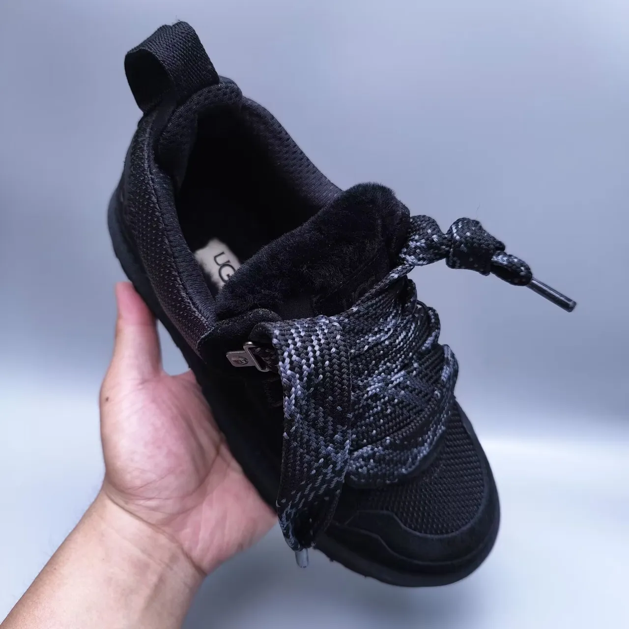 UGG Tasman Black Suede and Mesh Lifestyle Sneaker 2