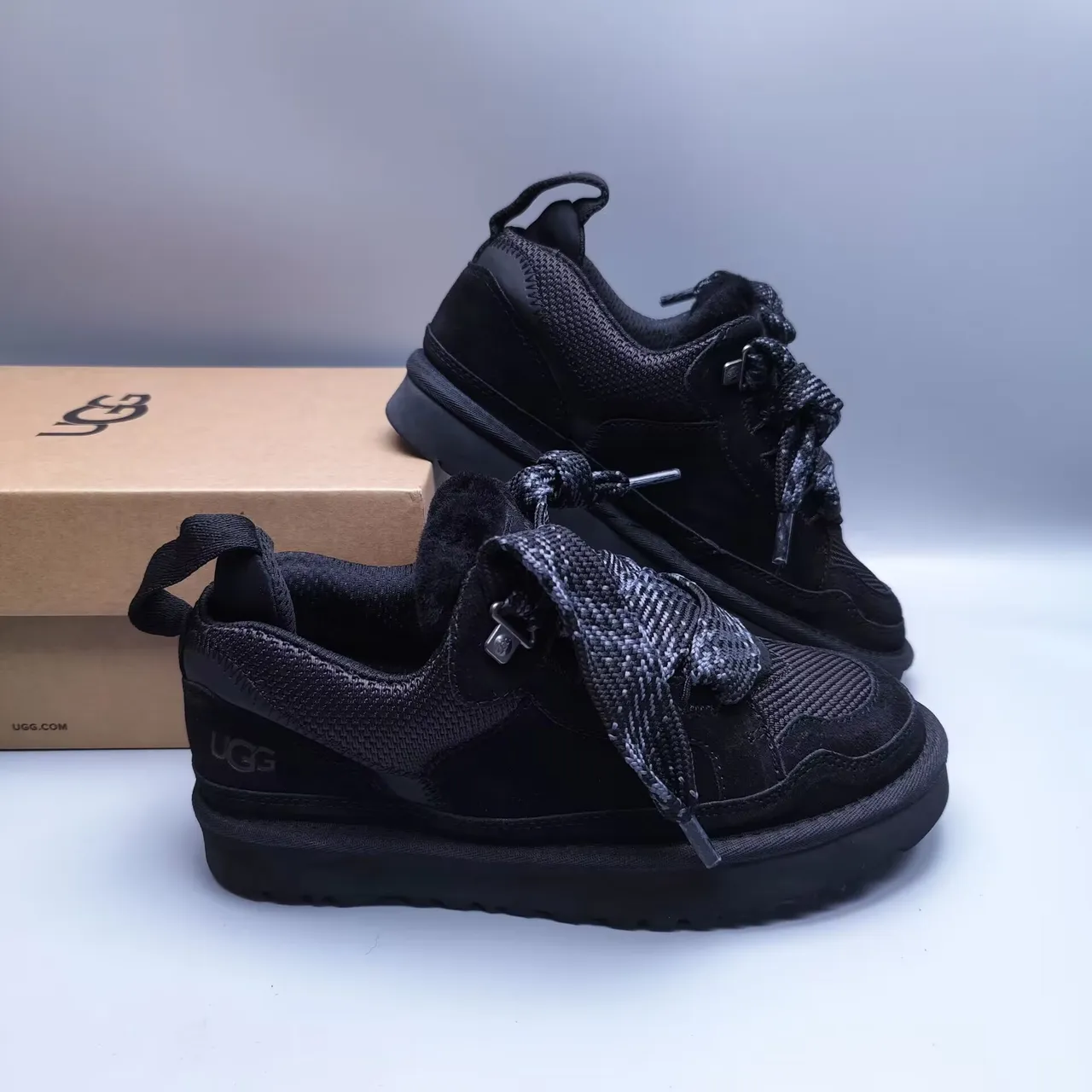 UGG Tasman Black Suede and Mesh Lifestyle Sneaker 3