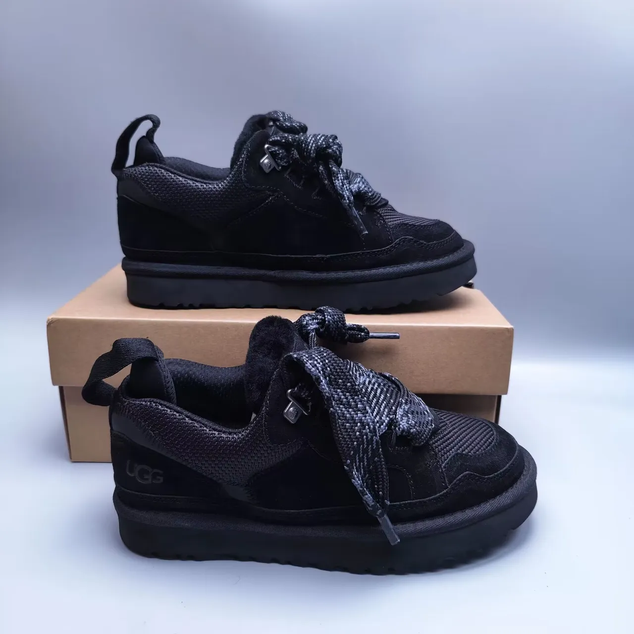 UGG Tasman Black Suede and Mesh Lifestyle Sneaker 5