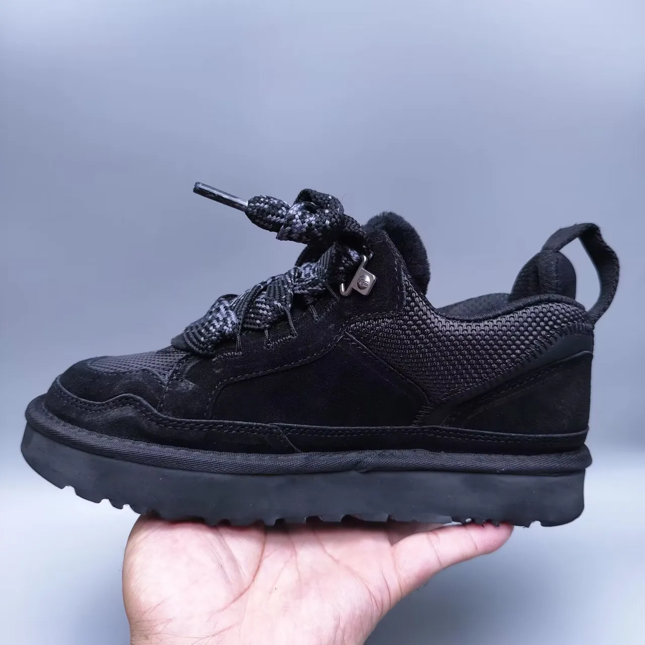 UGG Tasman Black Suede and Mesh Lifestyle Sneaker 7