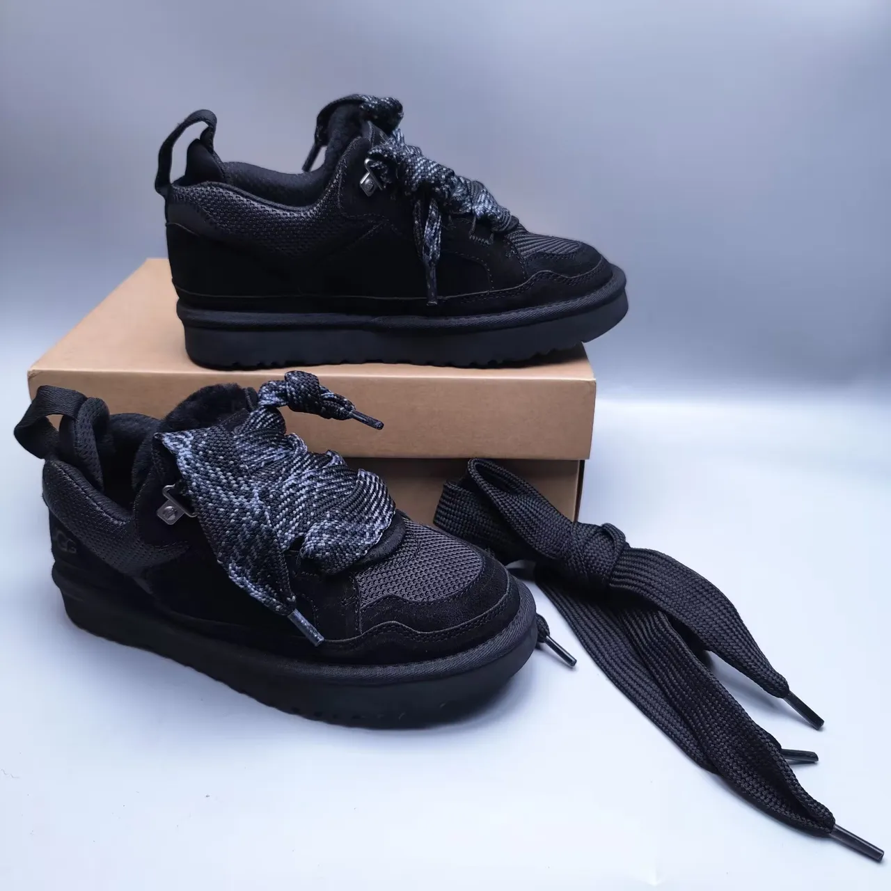 UGG Tasman Black Suede and Mesh Lifestyle Sneaker 8