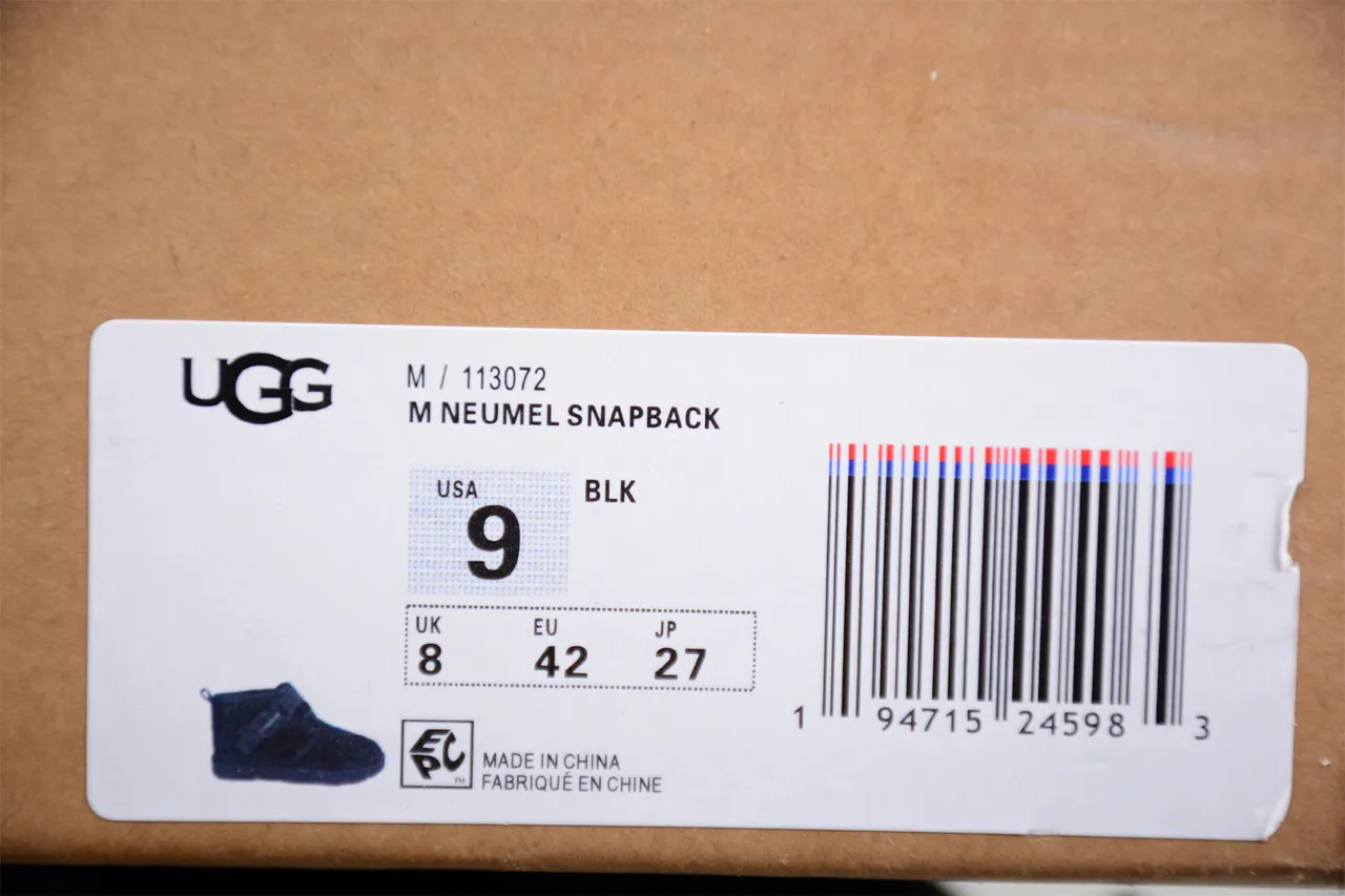UGG Tasman काले चमड़े के एंक्ल बूट्स 2