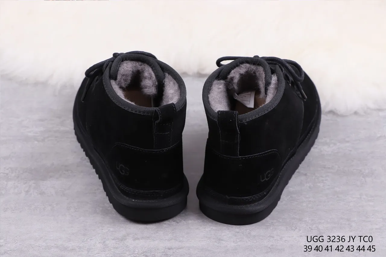 UGG Tasman Black Suede Lace-Up Ankle Boots 8