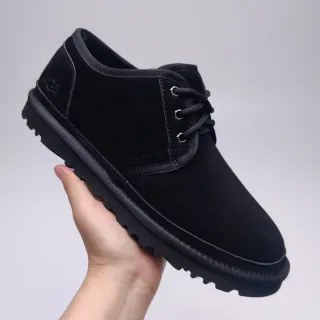 UGG Tasman Black Suede Lace-Up Snow Boots