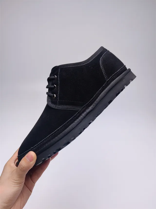 UGG Tasman Black Suede Lace-Up Snow Boots 5
