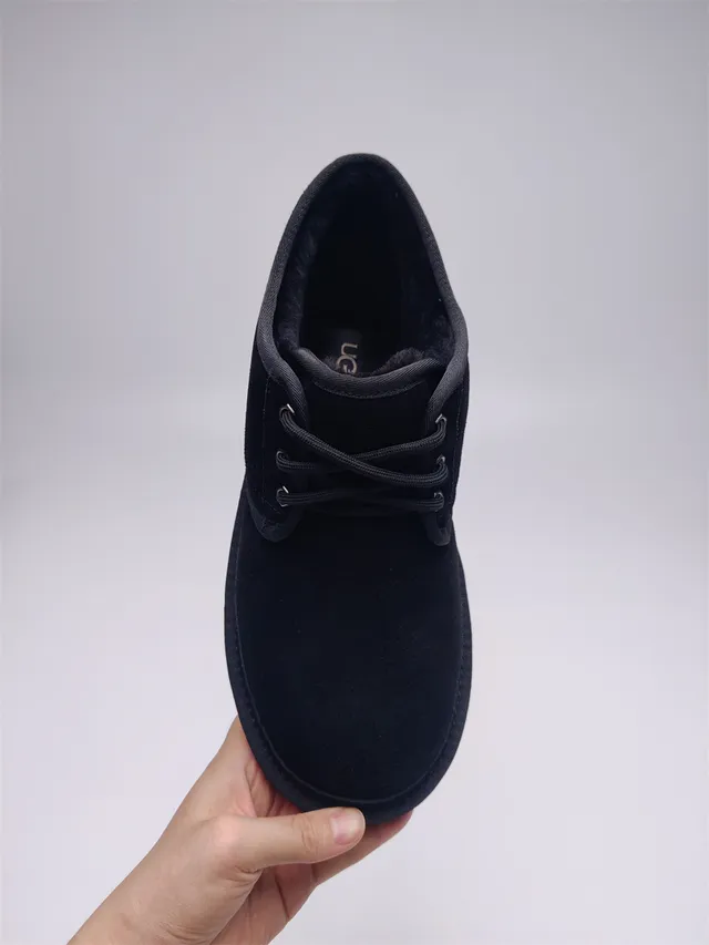UGG Tasman Black Suede Lace-Up Snow Boots 7