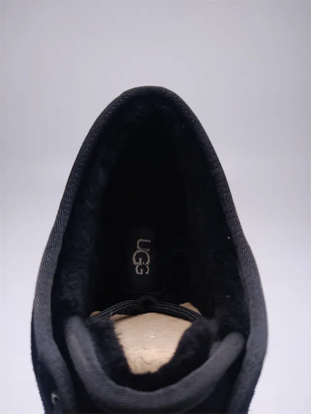 UGG Tasman Black Suede Lace-Up Snow Boots 9