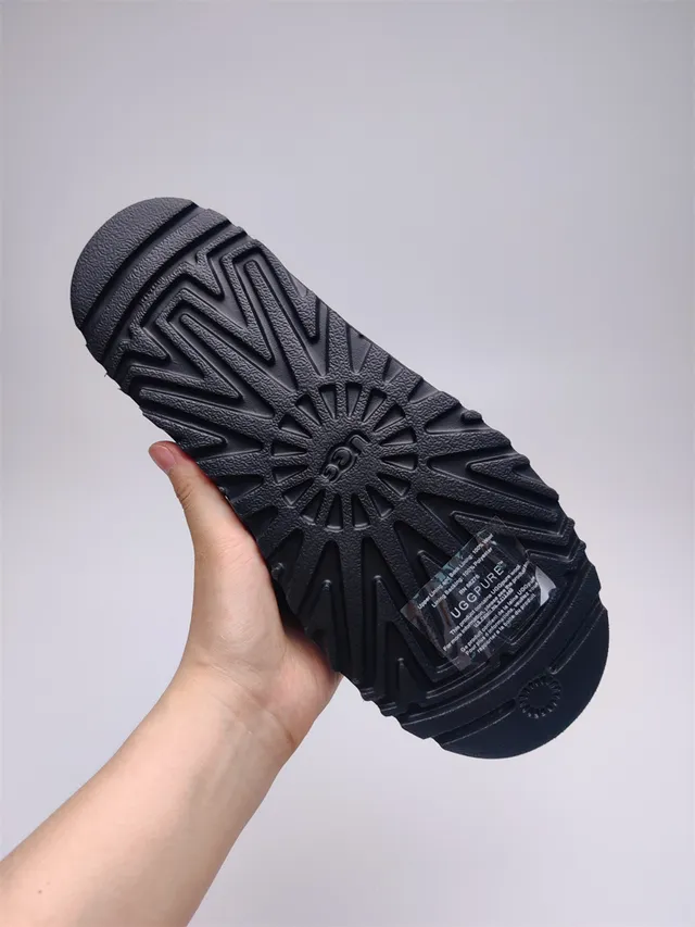 UGG Tasman Black Suede Lace-Up Snow Boots 10