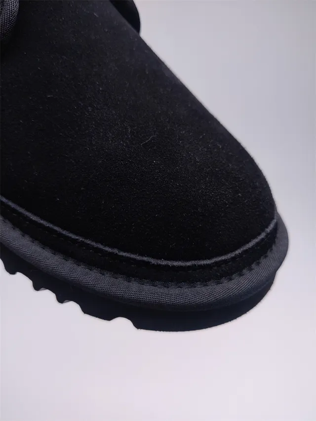 UGG Tasman Black Suede Lace-Up Snow Boots 11