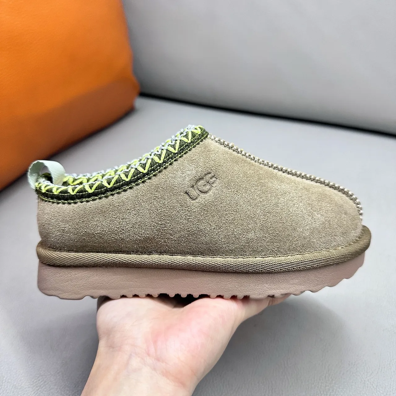 UGG Tasman Brown Red Suede Upper Shearling-Lined Interior Casual Shoes 10