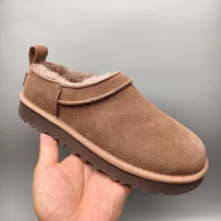UGG Tasman Brown Suede Shearling-Lined Slip-On Snow Boot