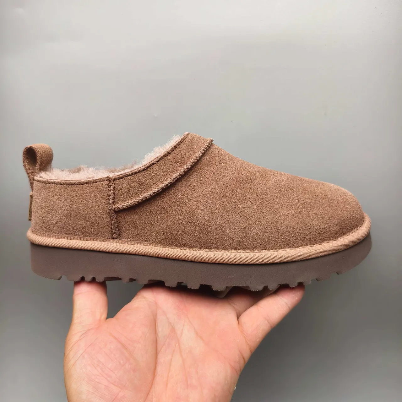 UGG Tasman Brown Suede Shearling-Lined Slip-On Snow Boot 2
