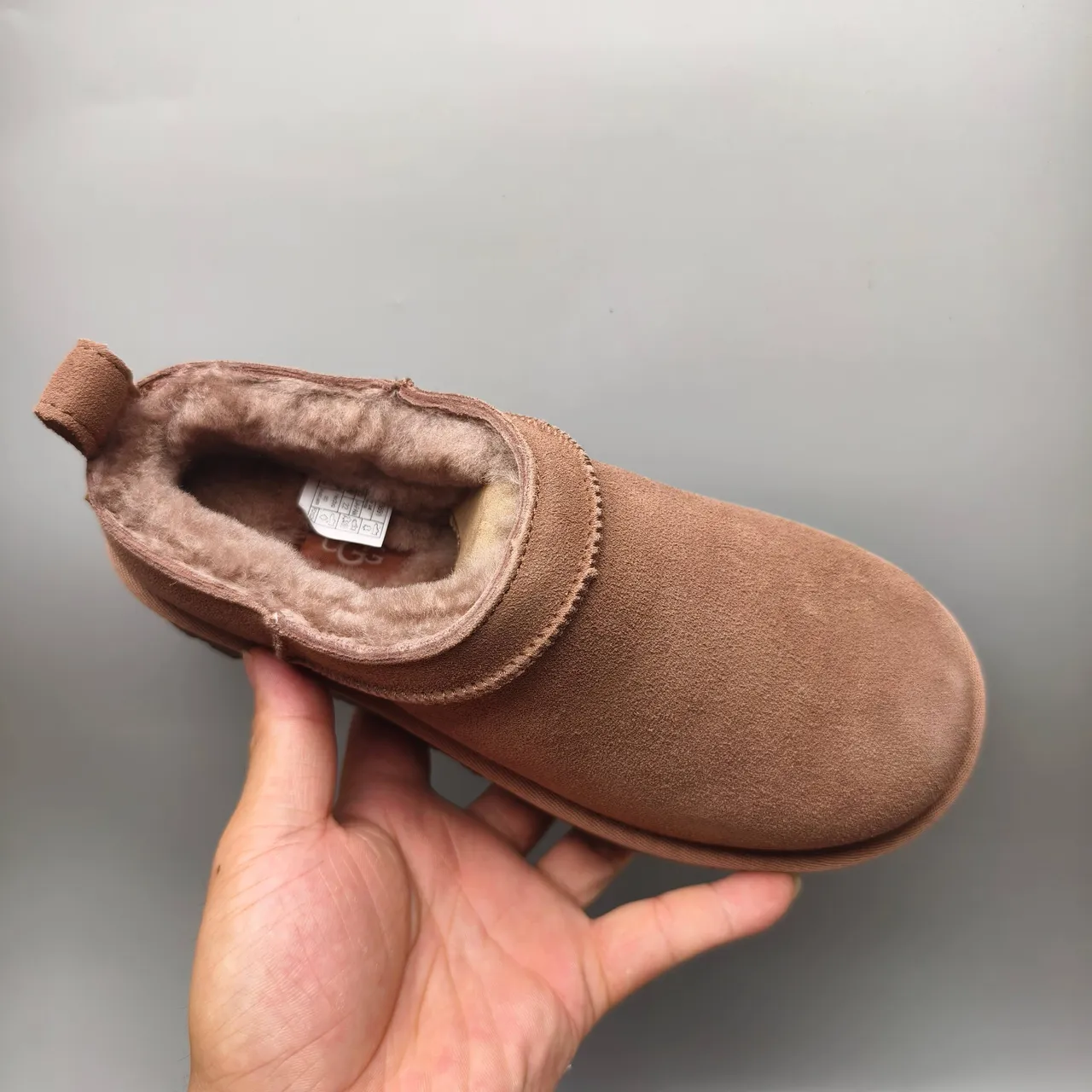 UGG Tasman Brown Suede Shearling-Lined Slip-On Snow Boot 3