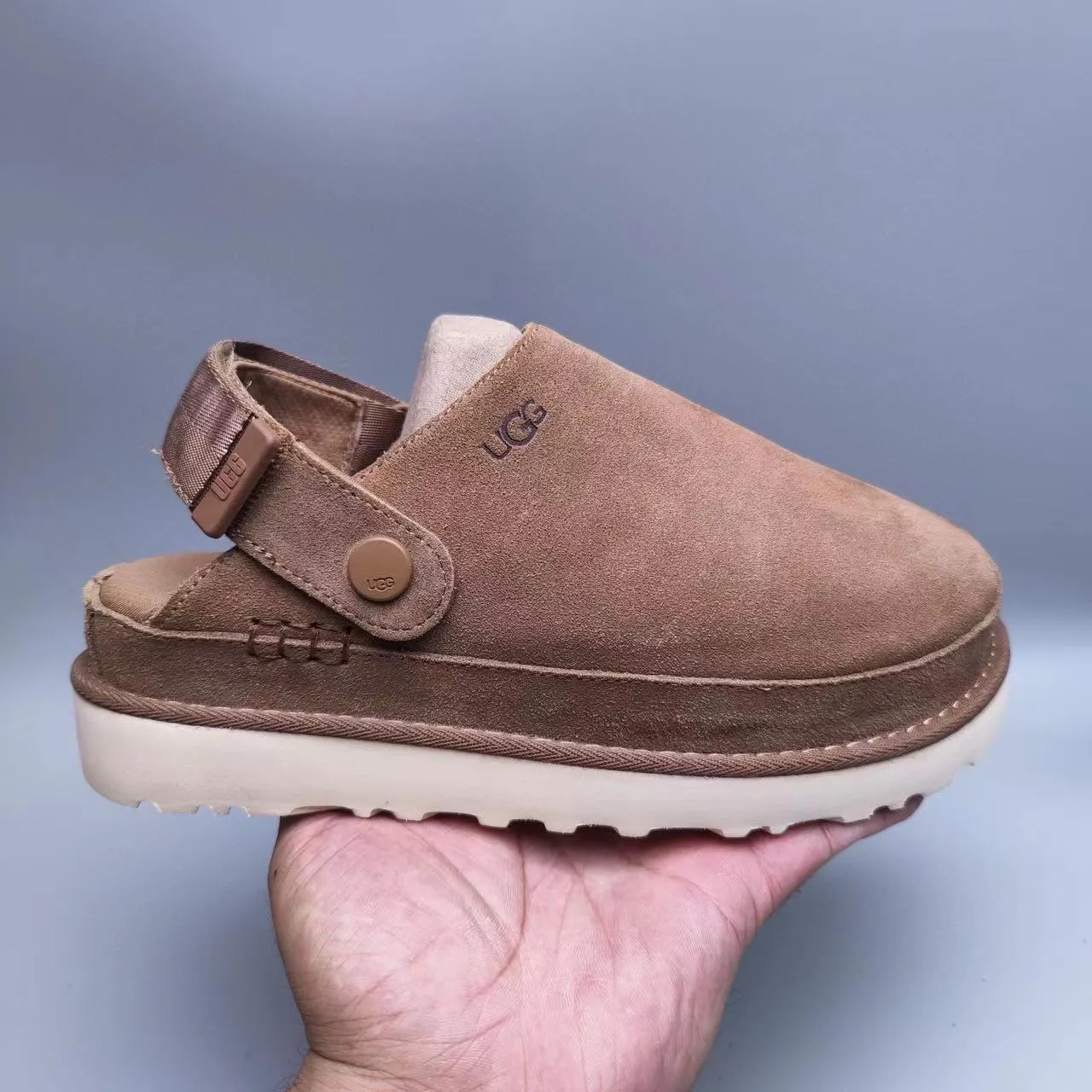 UGG Tasman Brown Suede Strap Slippers 3