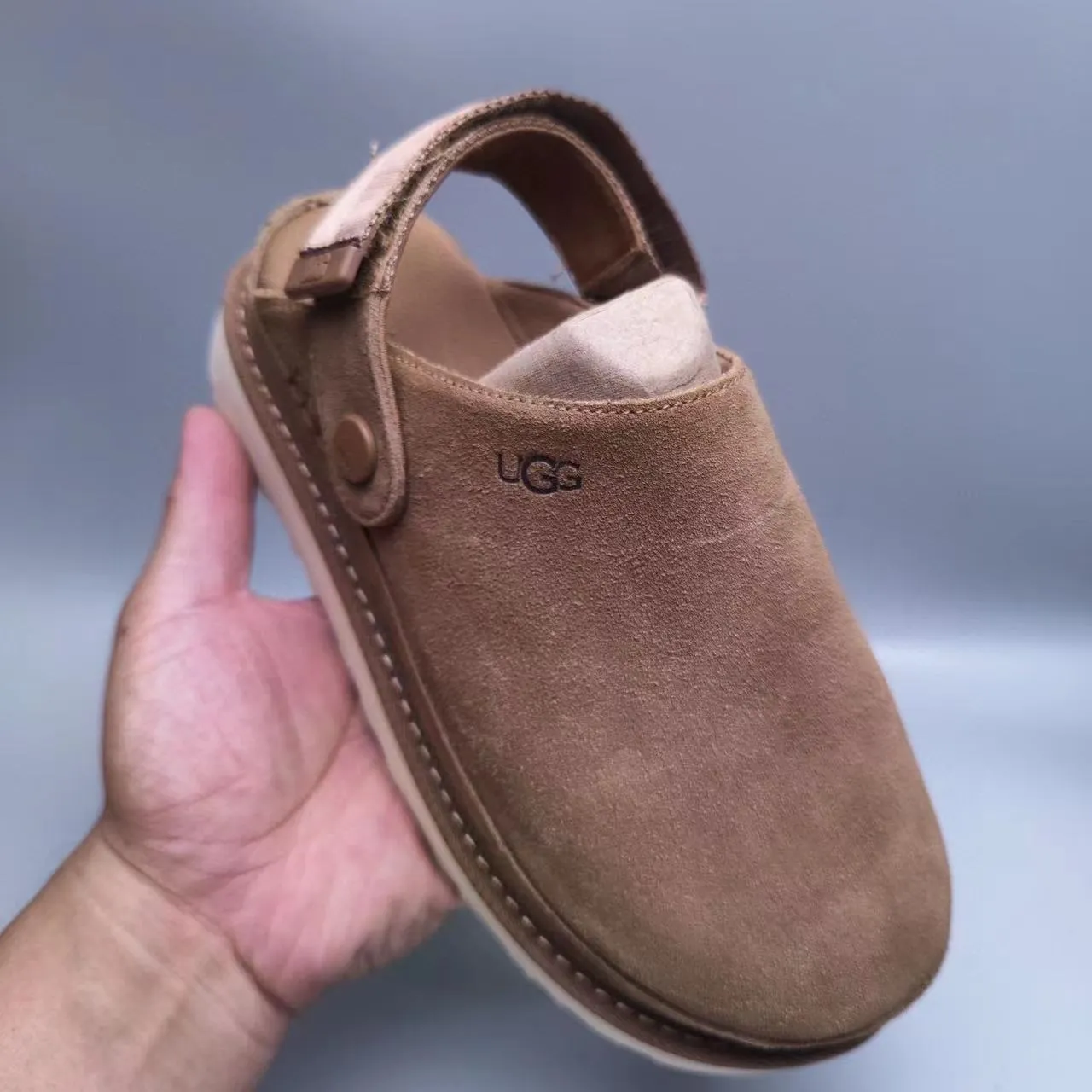 UGG Tasman Brown Suede Strap Slippers 4