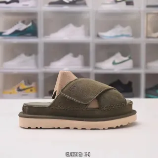 UGG Tasman نعال أخضر زيتوني سويدي منصة