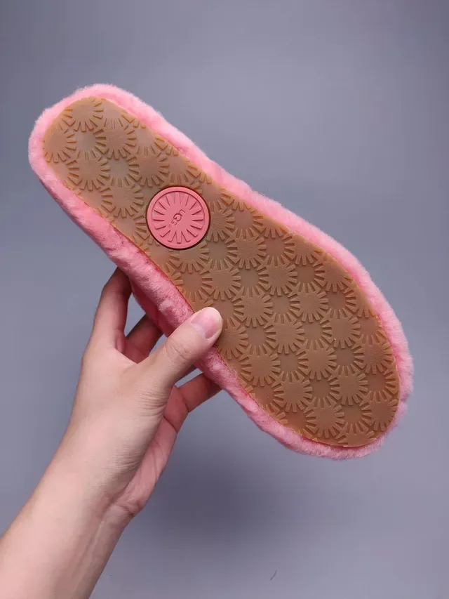 UGG Tasman Pink Plush Shearling Slippers 6