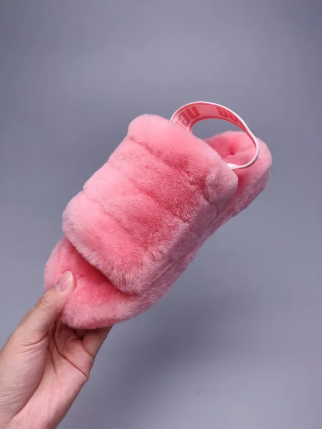 UGG Tasman Pink Plush Shearling Slippers 8