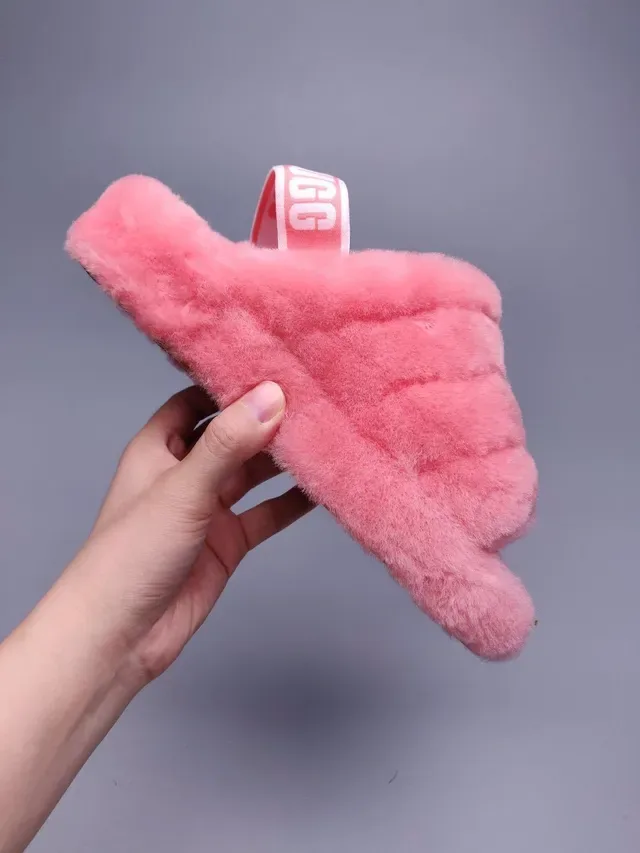 UGG Tasman Pink Plush Shearling Slippers 9