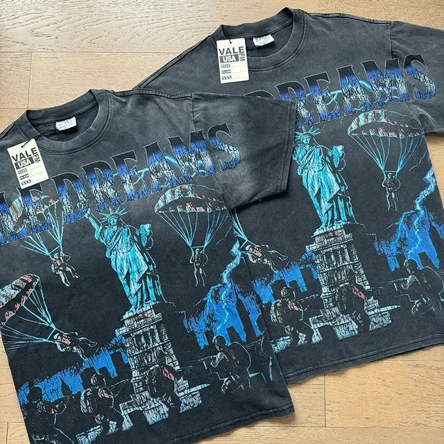 Vale Forever Distressed Statue of Liberty Graphic T-Shirt 2