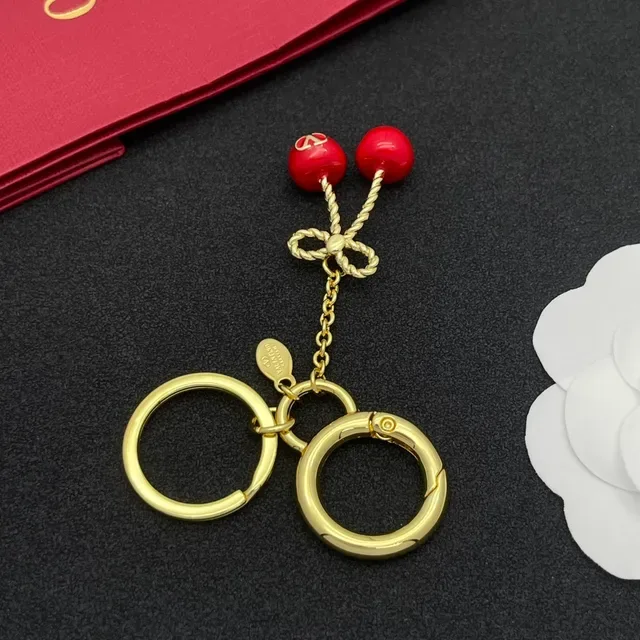 Bracelet Valentino Cherry Bow Or Rouge Métal Corde Tordue 6