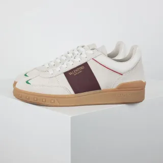 Valentino Garavani Off-White Borgoña Rayas Zapatillas Lifestyle