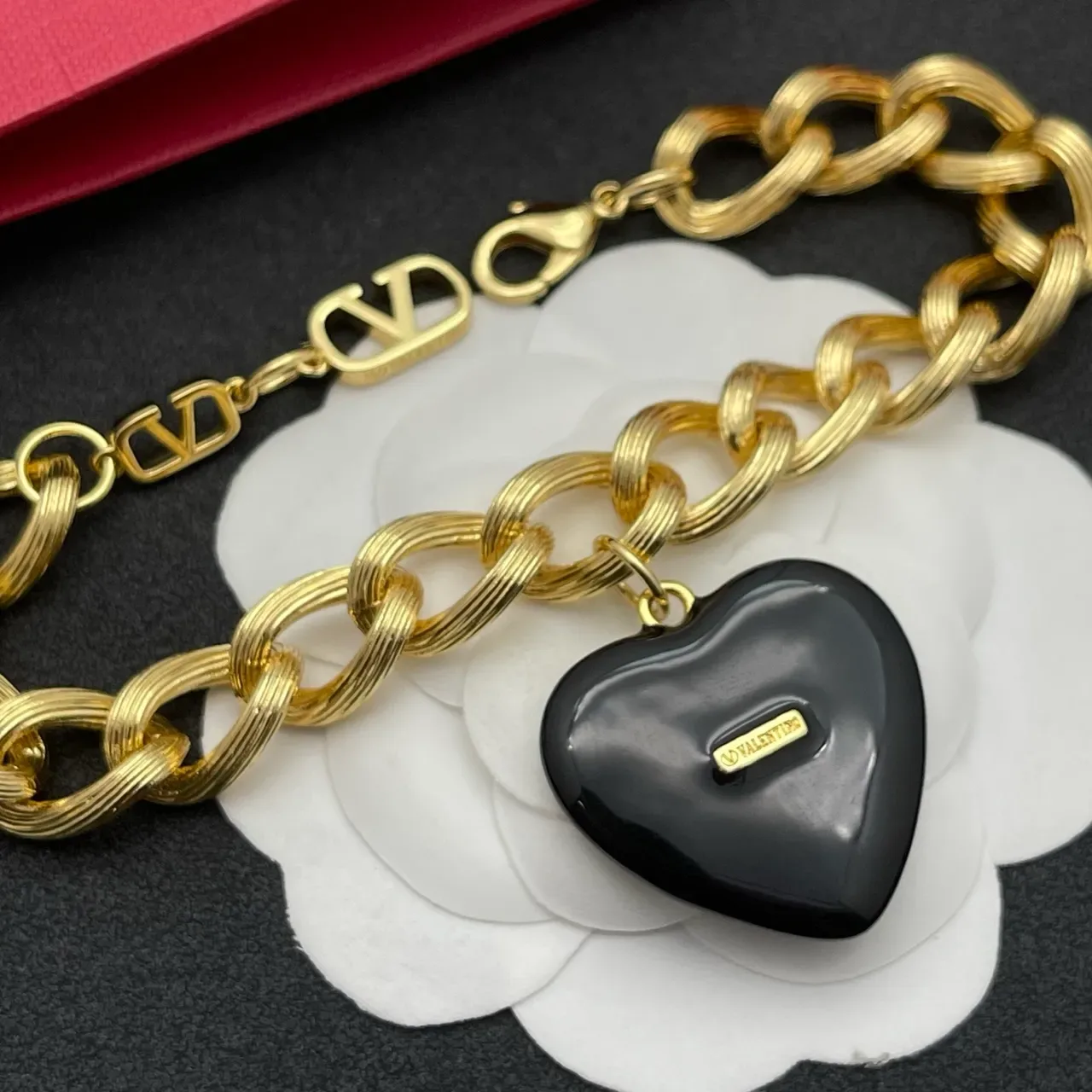 Bracelet Chaîne Chunky VLogo Cœur Valentino 3