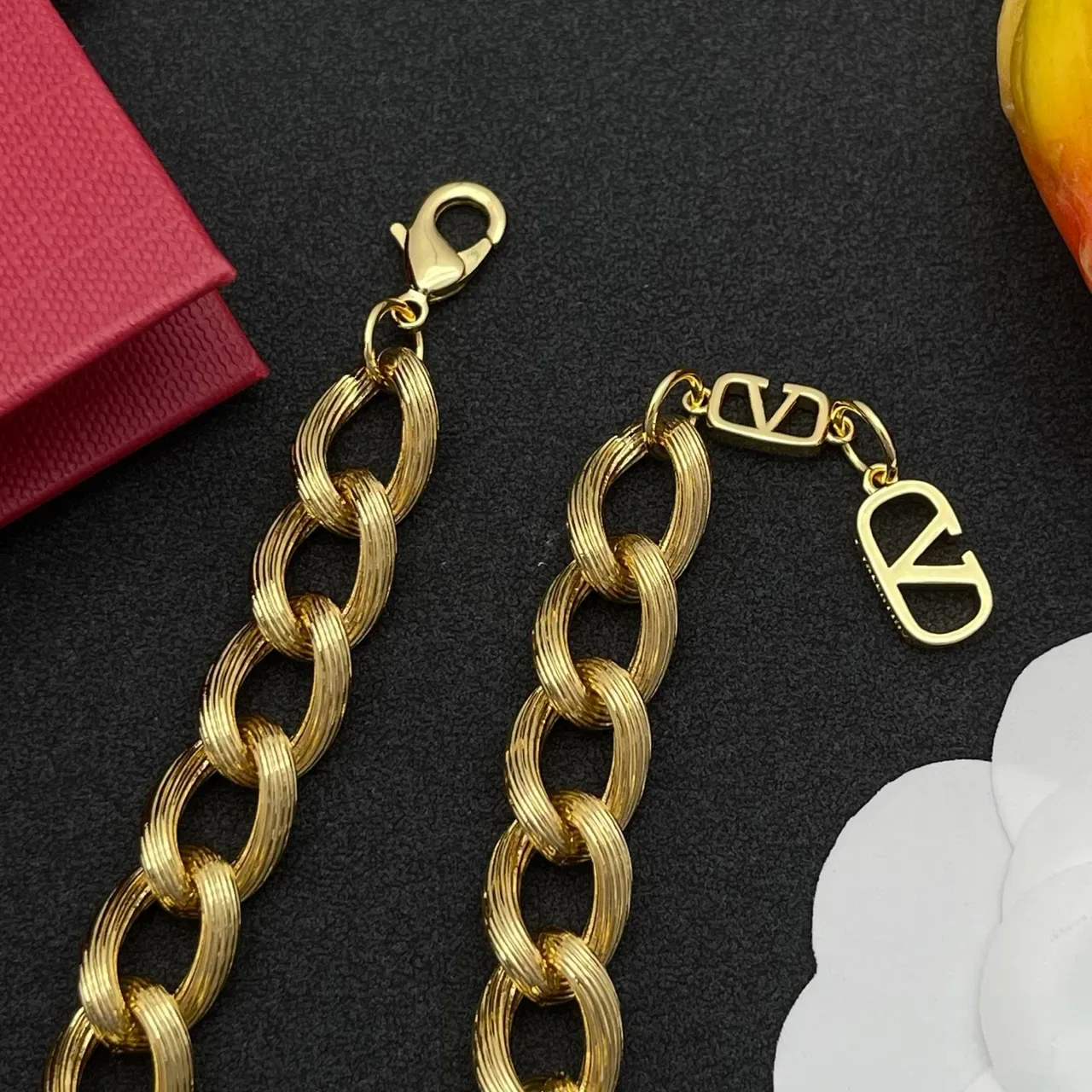 Bracelet Chaîne Chunky VLogo Cœur Valentino 6