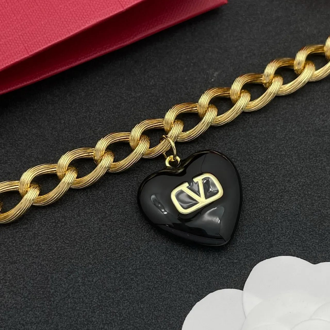 Bracelet Chaîne Chunky VLogo Cœur Valentino 7