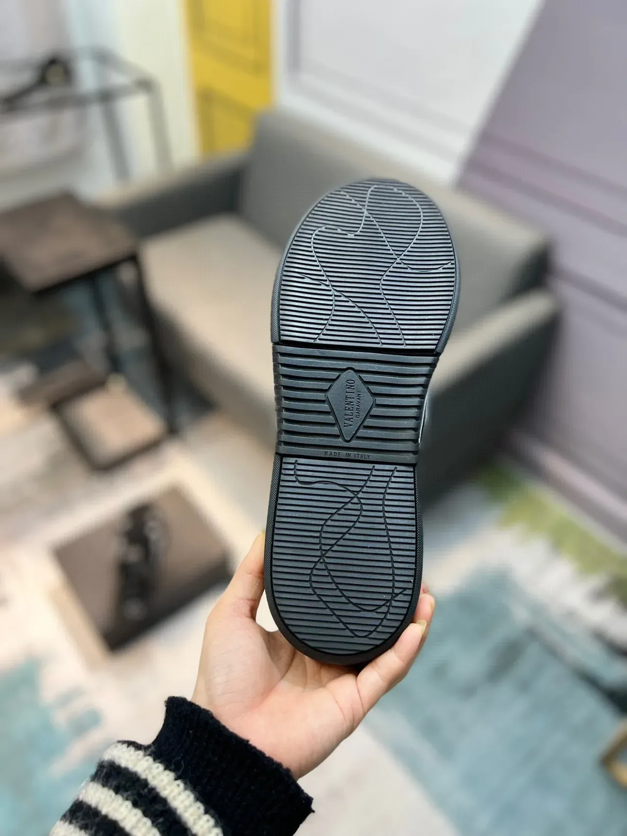 Valentino VLTN Sneaker à Sangle Noir Lifestyle Sneakers 8