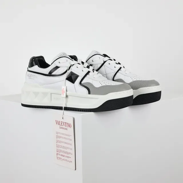 Valentino Chaussures Lifestyle Blances Grises Low-Top à Semelle Plateforme 3