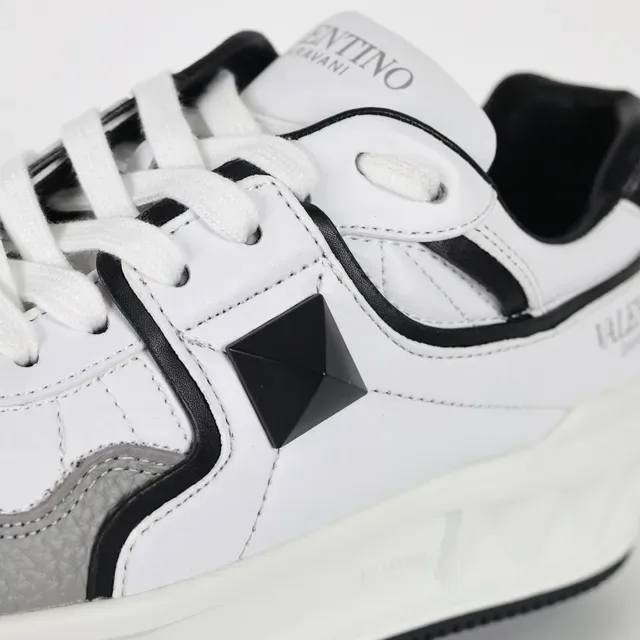 Valentino Chaussures Lifestyle Blances Grises Low-Top à Semelle Plateforme 6