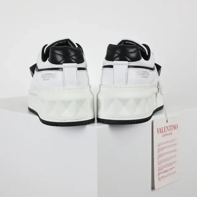 Valentino Chaussures Lifestyle Blances Grises Low-Top à Semelle Plateforme 8
