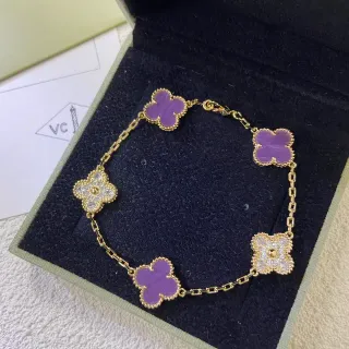 Van Cleef & Arpels Alhambra سوار إي مال بنفسجي وماس