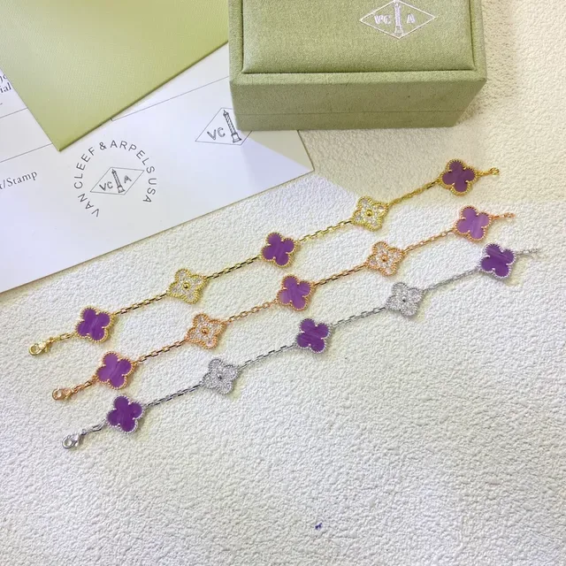 Van Cleef & Arpels Alhambra سوار إي مال بنفسجي وماس 4
