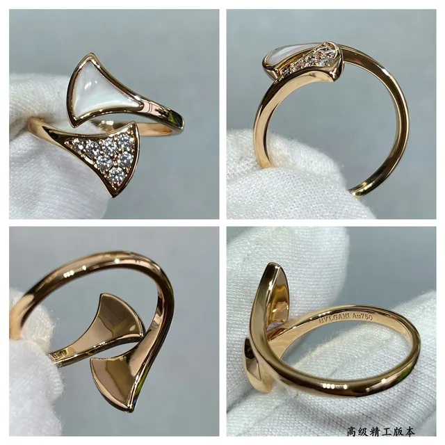 Van Cleef & Arpels Gold White Open Fan-Shaped Pavé Diamond Set Ring 2