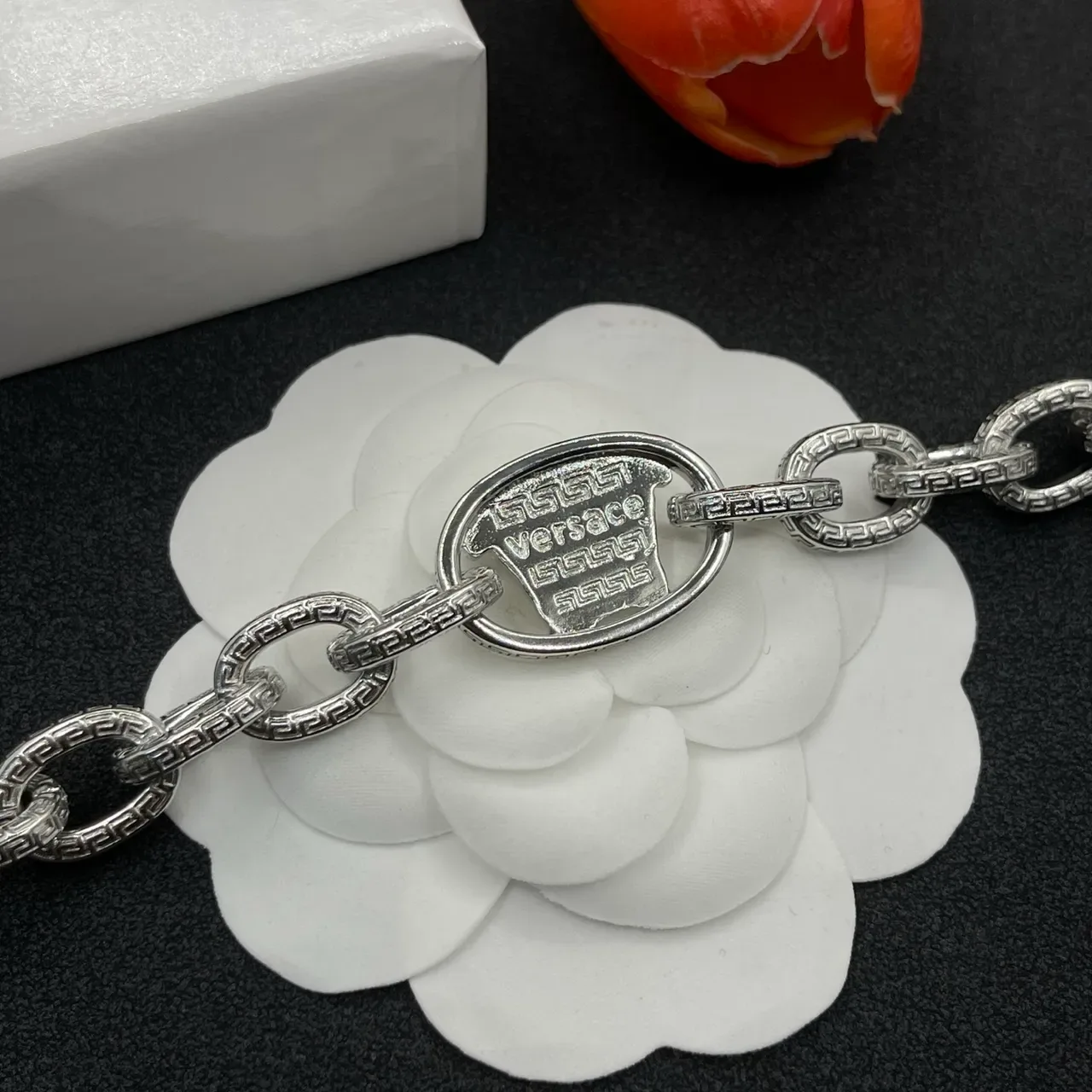 Versace Chain Reaction Medusa Head Bracelet Chaîne Argent 3