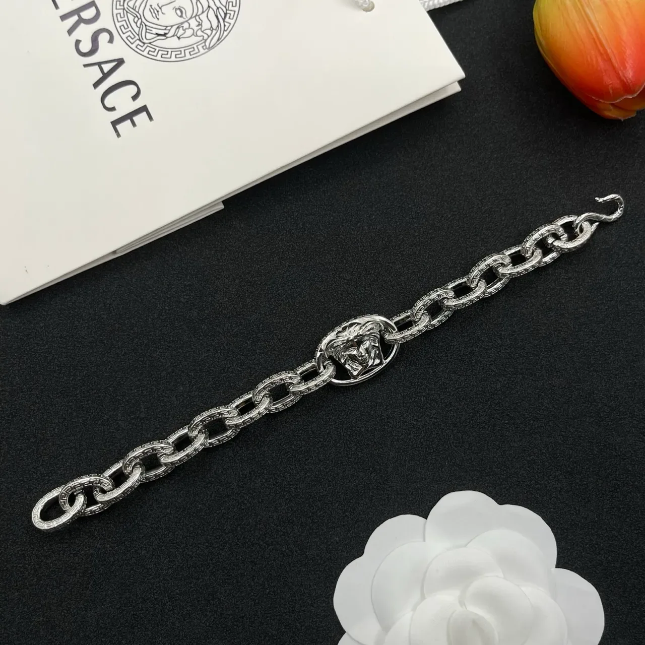 Versace Chain Reaction Medusa Head Bracelet Chaîne Argent 7