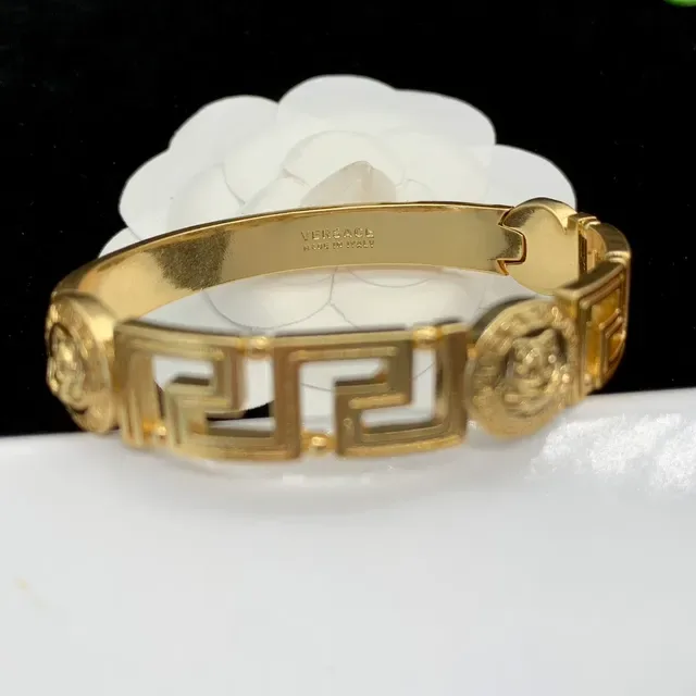 Versace Greca Medusa Gold-Tone Rigid Bracelet 3