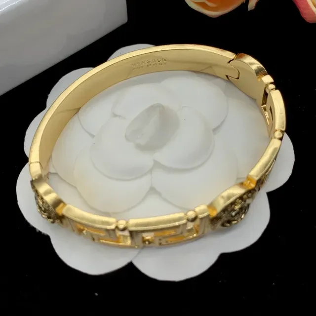 Versace Greca Medusa Gold-Tone Rigid Bracelet 5